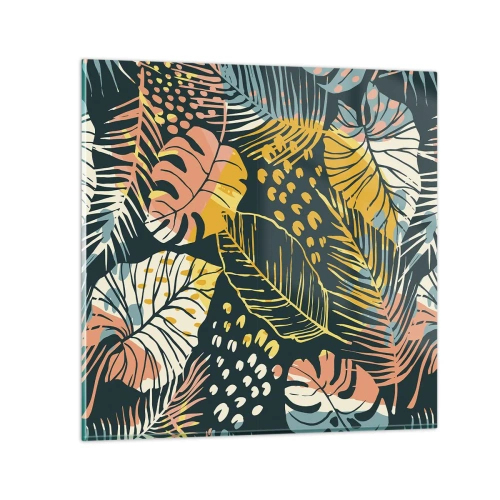 Billede på glas - Løvrig fantasi - 50x50 cm