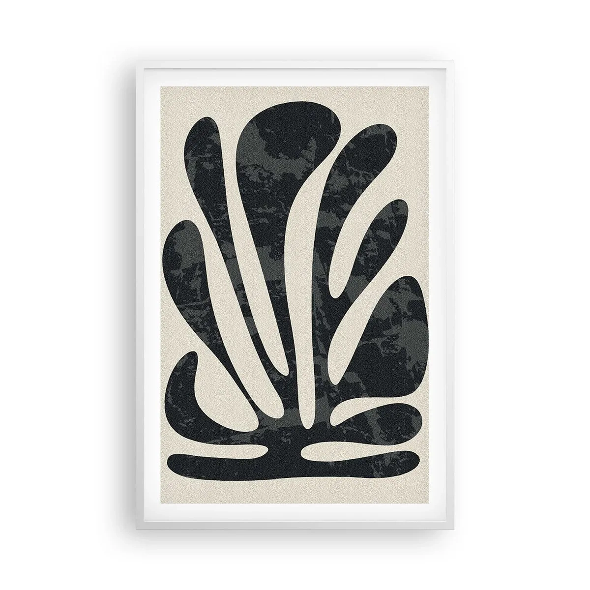 Plakat i hvid ramme - Abstraktion med flere fingre - 61x91 cm