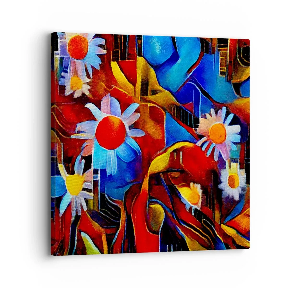 Lærredstryk - Billede på lærred - Livets farver - 30x30 cm