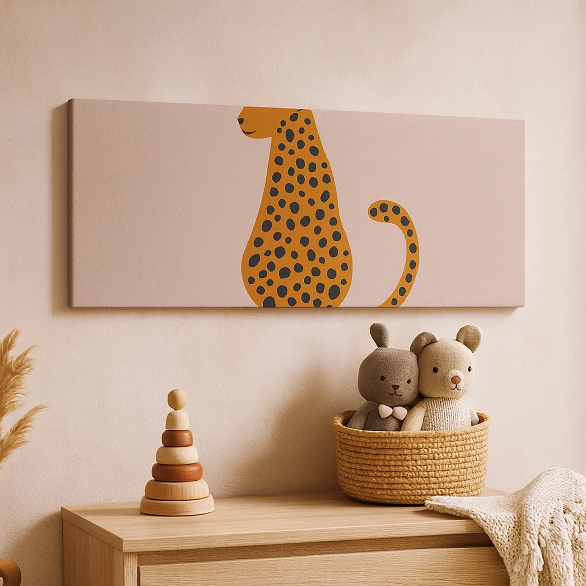 Lærredstryk - Billede på lærred - Leopardprint er et moderigtigt mønster - 30x30 cm