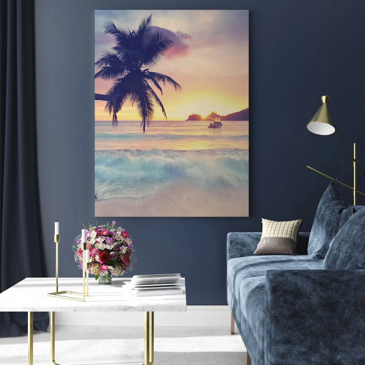 Billede på glas - En aften i bugten - 50x70 cm