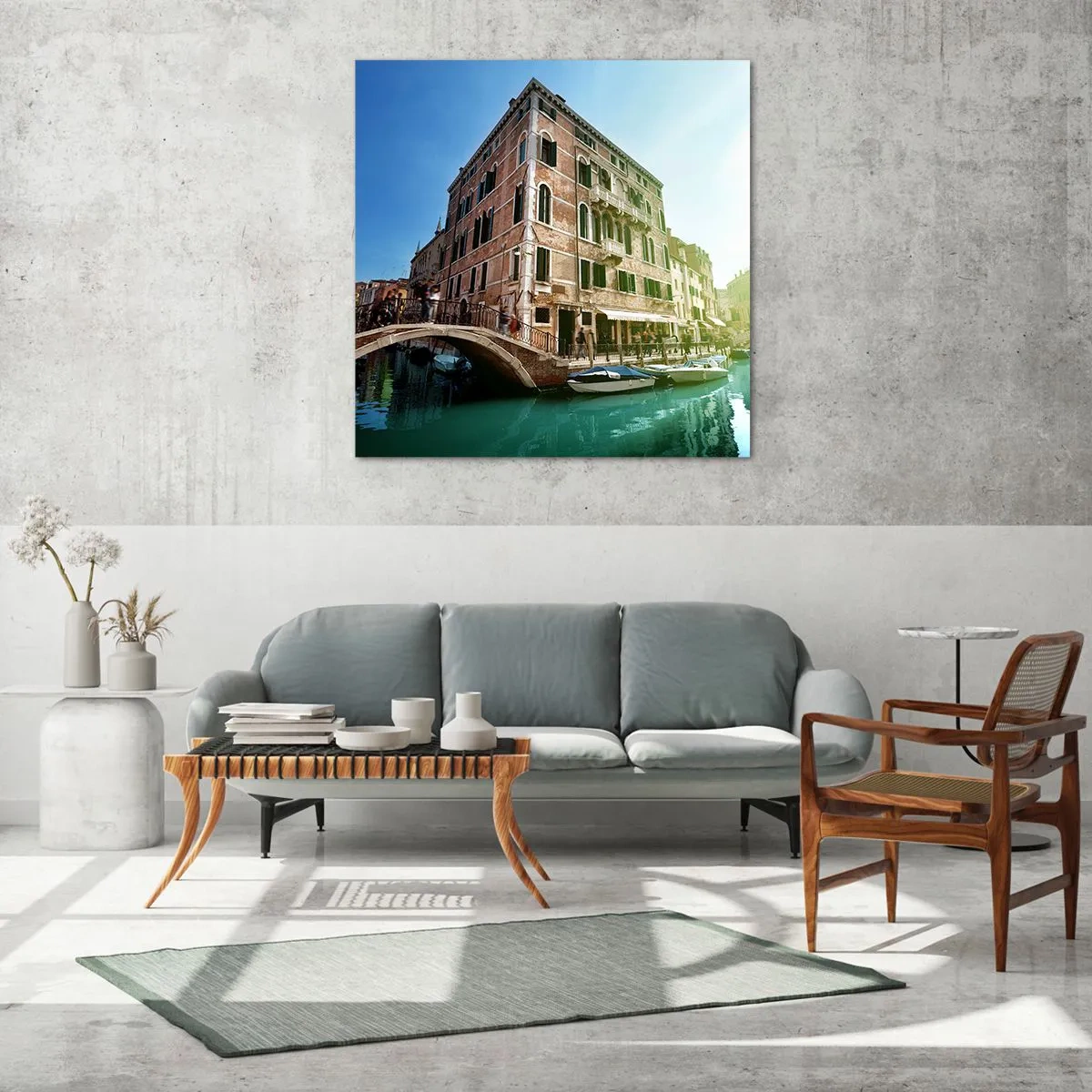 Billede på glas - Venedig - Amore Mio - 50x50 cm