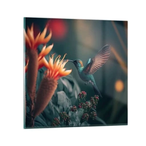 Billede på glas - Et virkelig farverigt liv - 30x30 cm