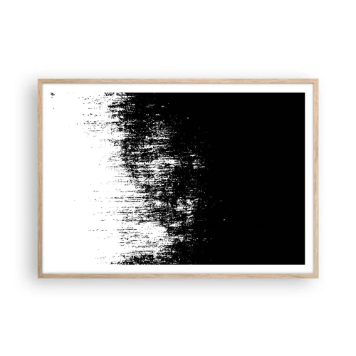 Plakat i ramme af lyst egetræ - Og vinderen er... - 100x70 cm