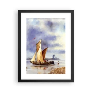 Plakat i sort ramme - Sømændenes tilbagevenden - 30x40 cm
