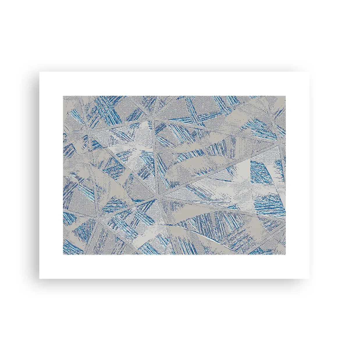 Plakat - I en gråblå labyrint - 40x30 cm