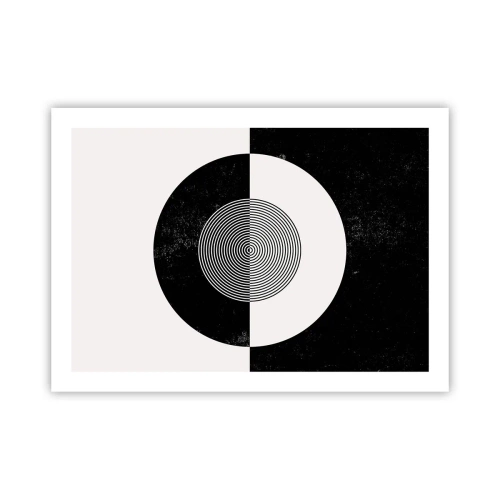 Plakat - Harmoni i sort og hvidt - 70x50 cm