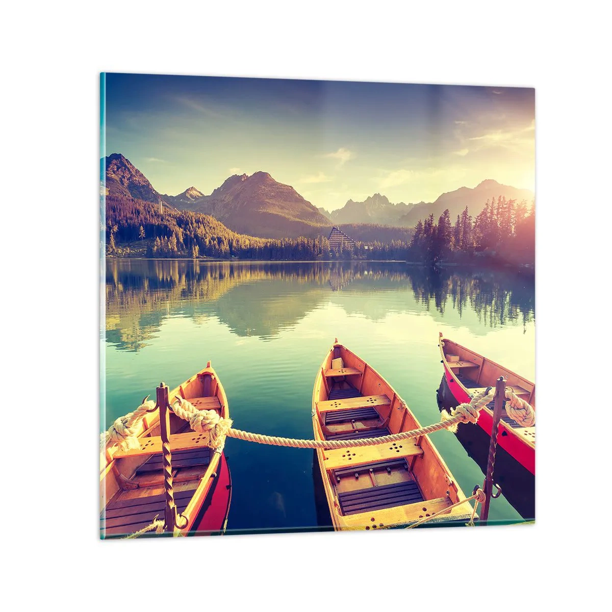 Billede på glas - Lev efter dens love - 40x40 cm