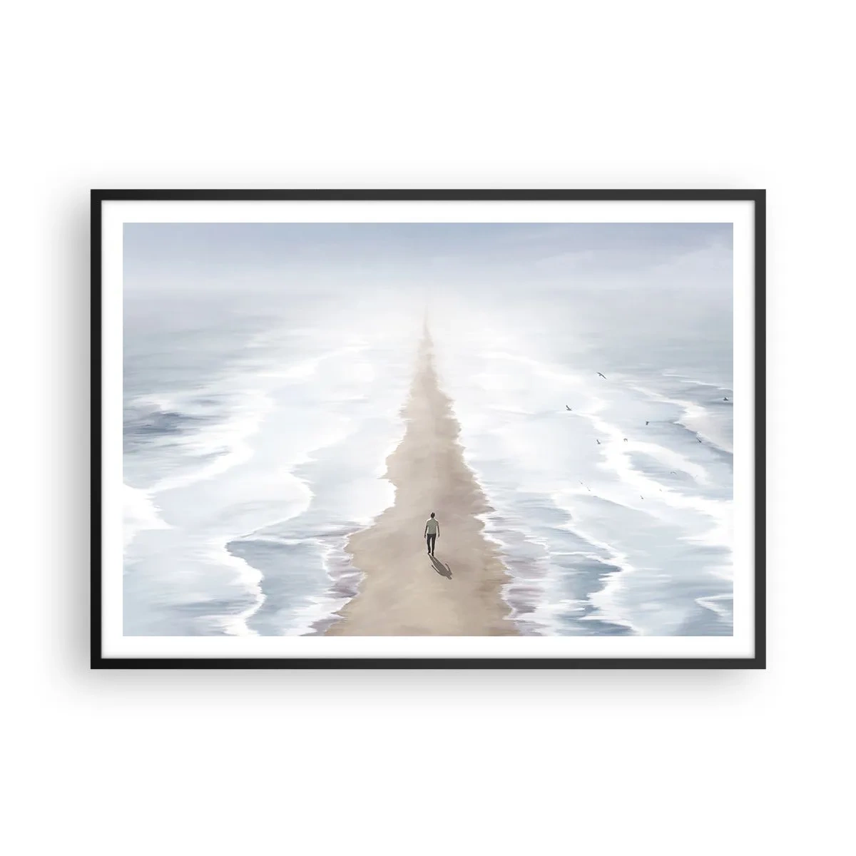 Plakat i sort ramme - Lys fremtid - 100x70 cm
