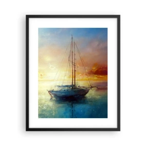 Plakat i sort ramme - I en gylden bugt - 40x50 cm