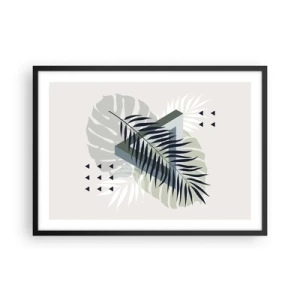 Plakat i sort ramme - Natur og geometri - to ordener? - 70x50 cm