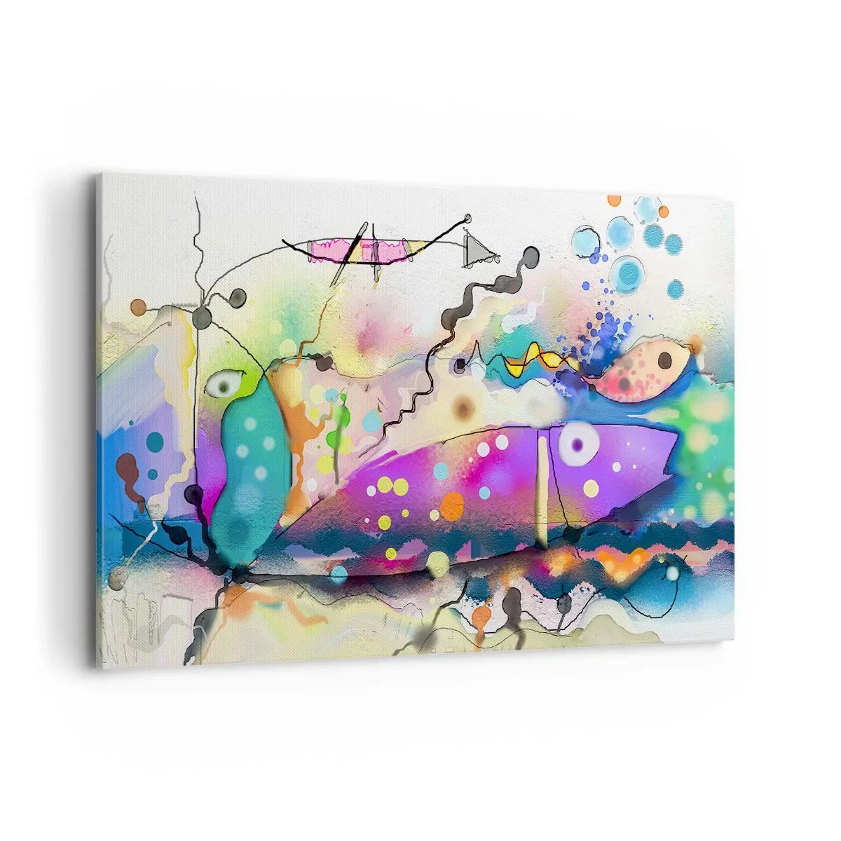 Lærredstryk - Billede på lærred - Ingen ord! - 120x80 cm