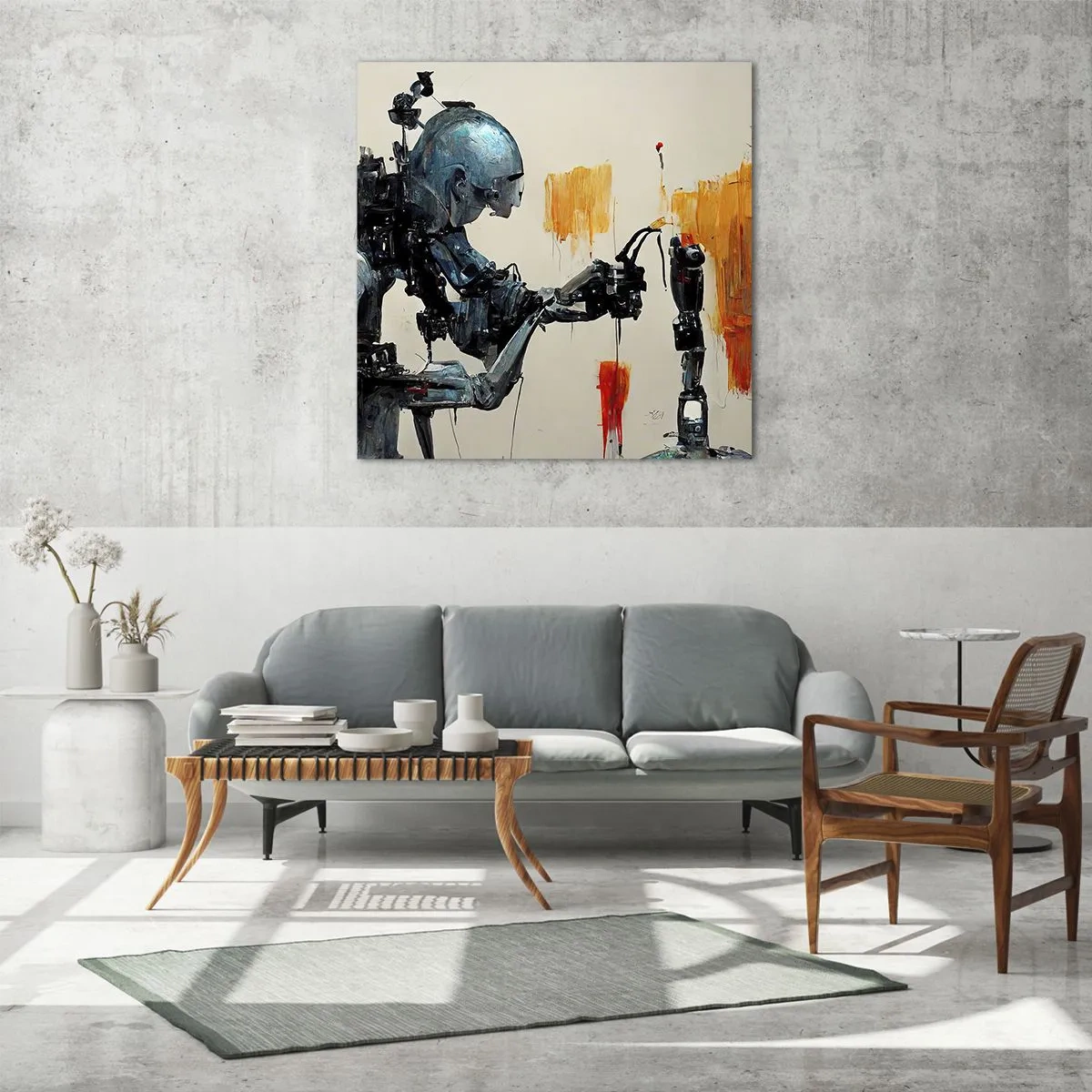 Billede på glas - Kommer i morgen... - 60x60 cm