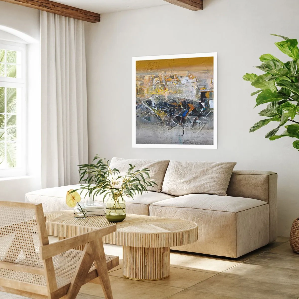 Plakat - Alt vil falde på plads - 50x50 cm