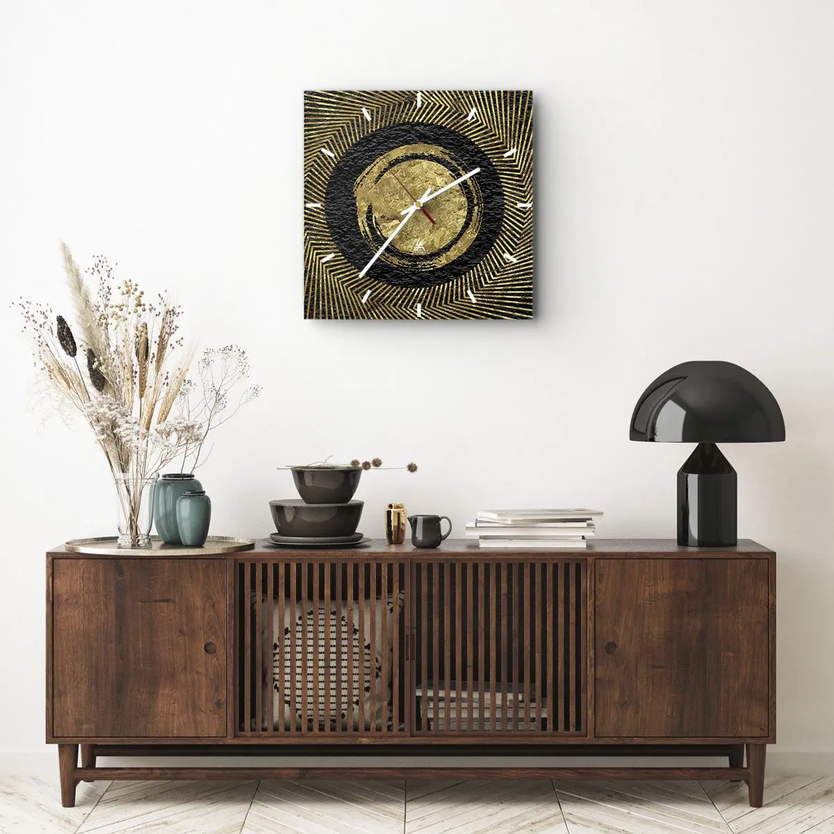 Vægur, Uret - Glamour-komposition - 40x40 cm