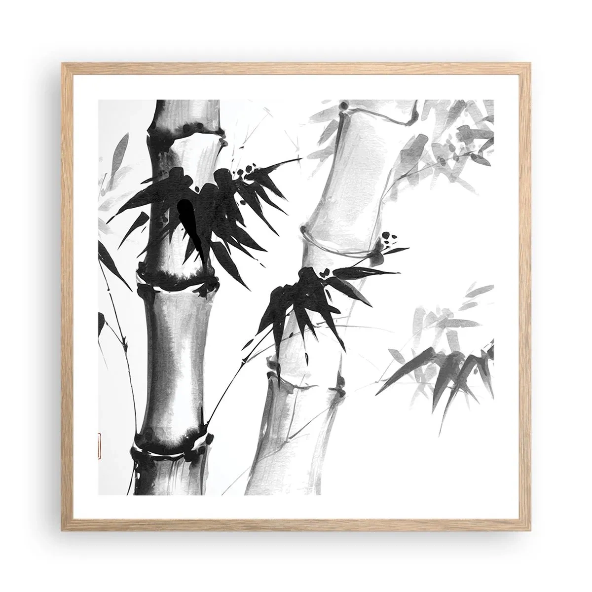 Plakat i ramme af lyst egetræ - Nærbillede af Orienten - 60x60 cm