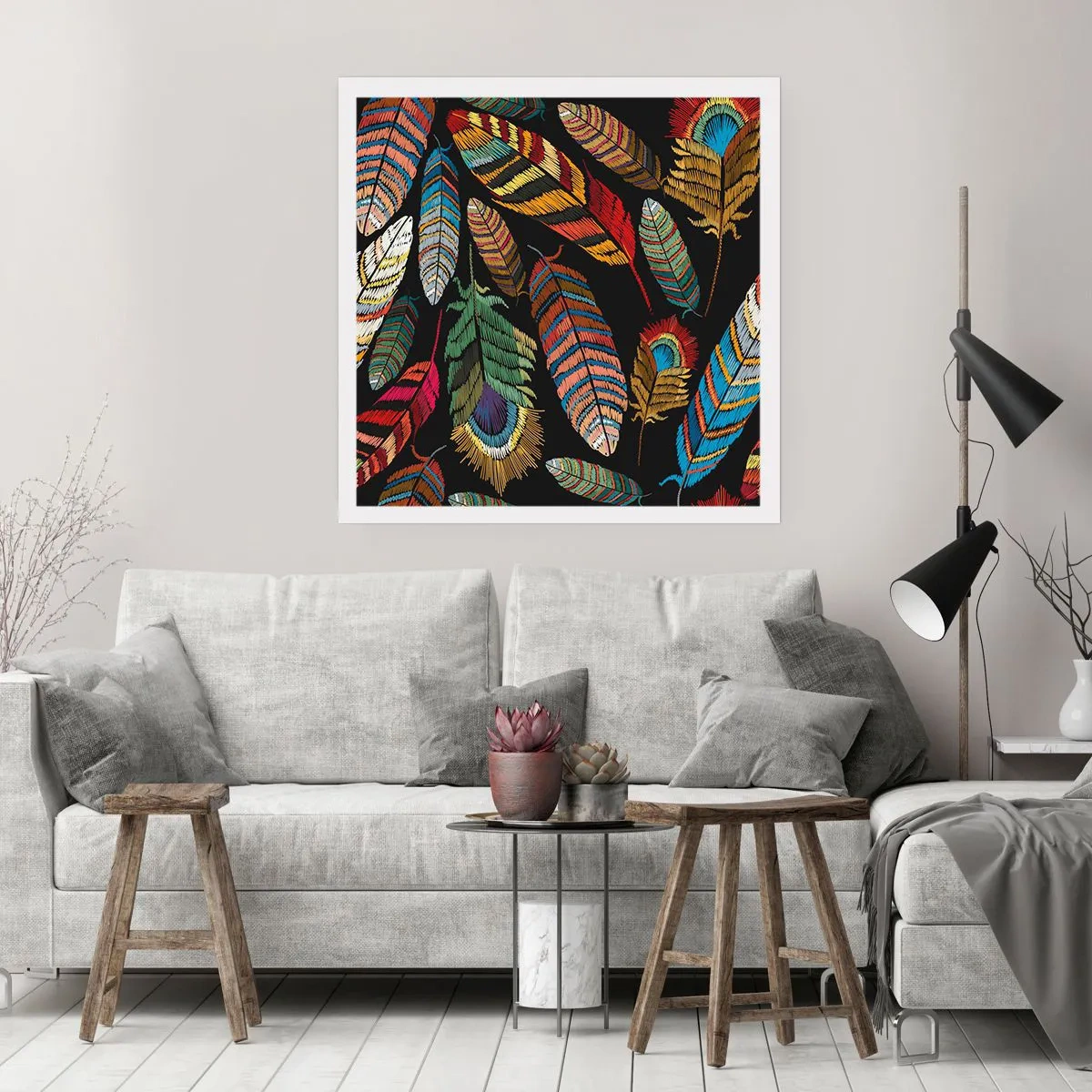 Plakat - Fuglekarneval - 40x40 cm