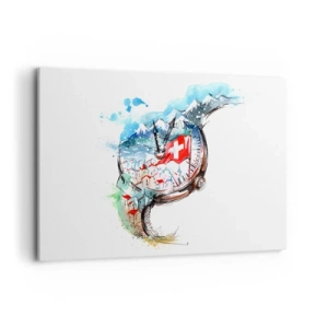 Lærredstryk - Billede på lærred - Schweiz' ånd - 120x80 cm