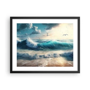 Plakat i sort ramme - Støj kun for dig - 50x40 cm