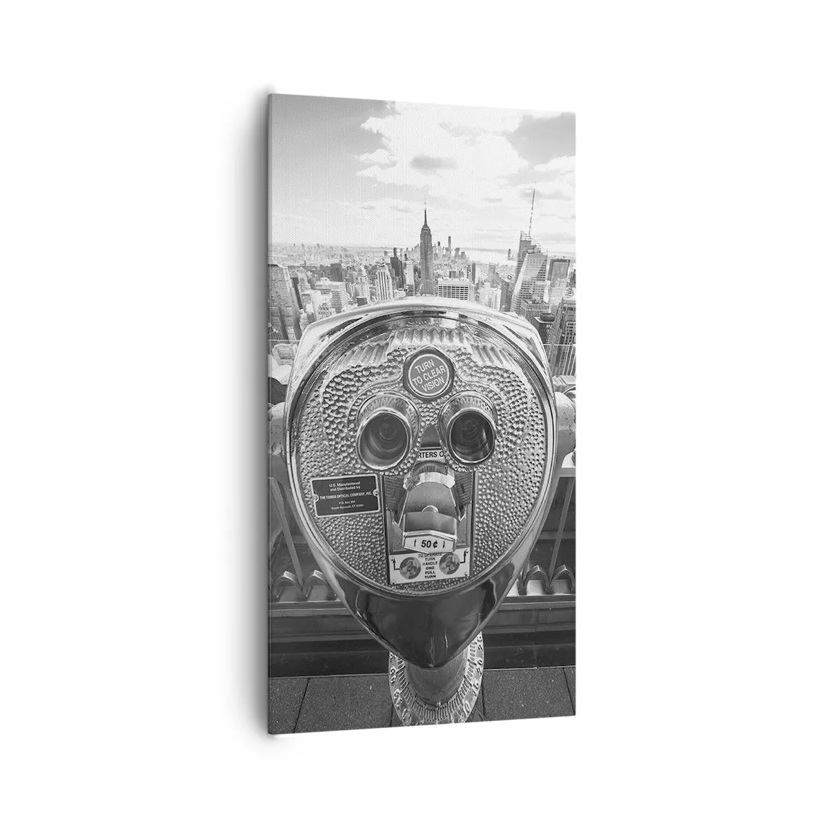 Lærredstryk - Billede på lærred - Byen over byer - 65x120 cm