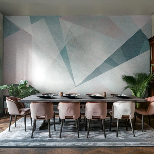 Fototapet Premium Canvas - Rolig og alligevel dynamisk - Abstraktion, Stykke, Moderne mønster - 350x256 cm