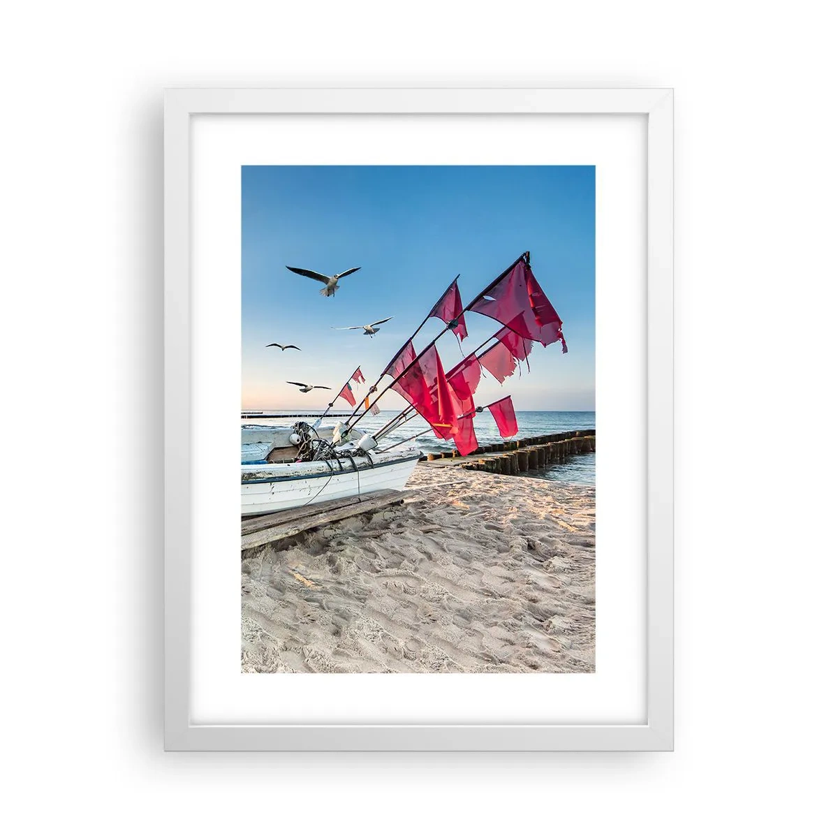 Plakat i hvid ramme - Et velfortjent hvil - 30x40 cm