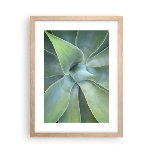 Plakat i ramme af lyst egetræ - Den grønne fødsel - 30x40 cm