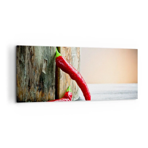 Lærredstryk - Billede på lærred - Red hot chili peppers - 100x40 cm
