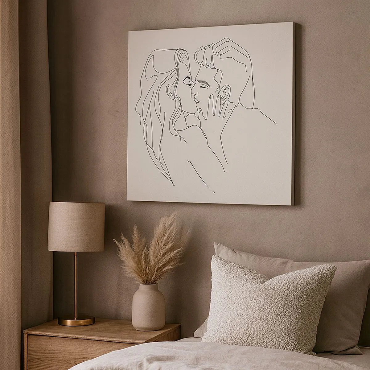 Lærredstryk - Billede på lærred - Forviklet i følelser - 30x30 cm