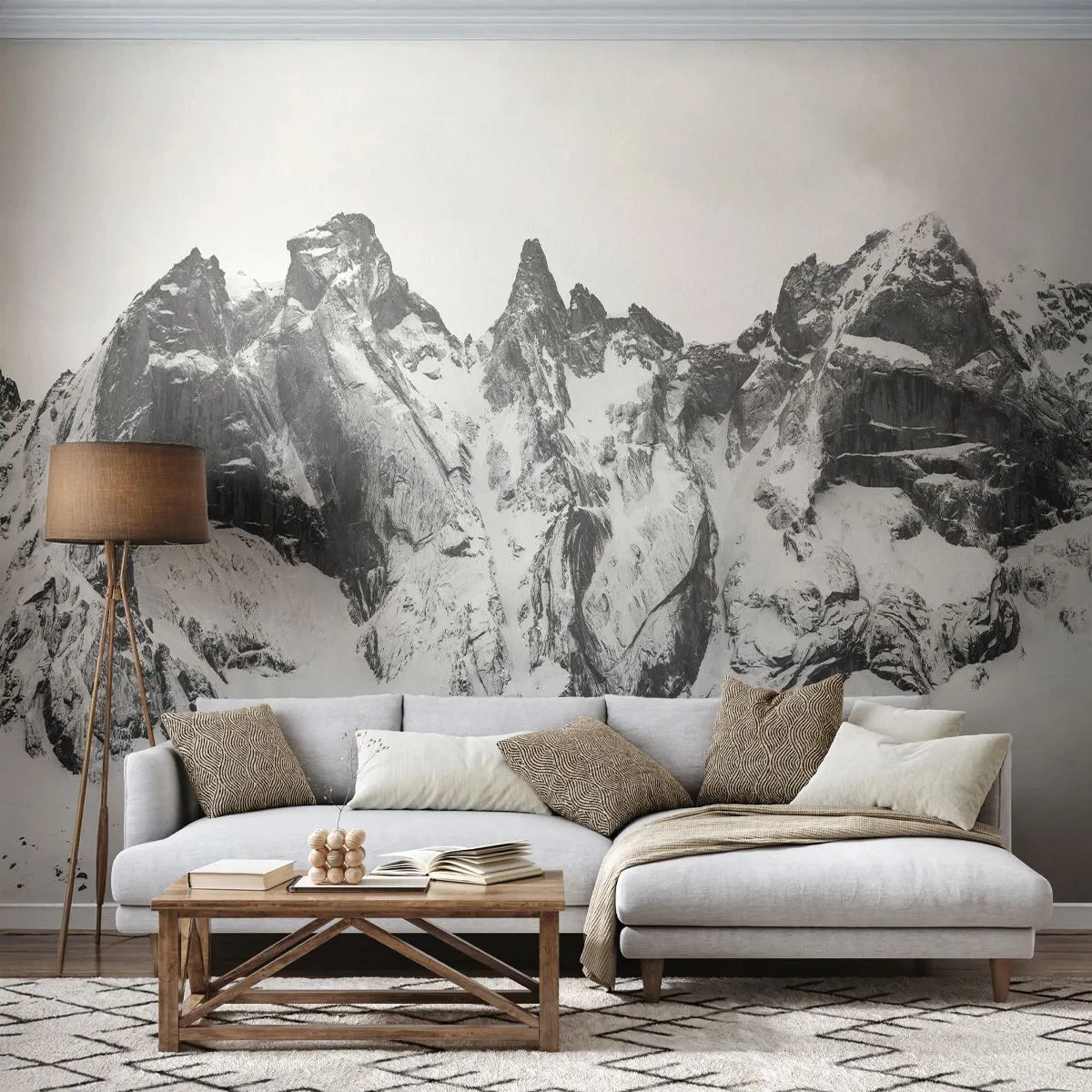Fototapet Standard Eco - Granit truende højderyg - Landskab, Bjerge, Alperne - 200x140 cm