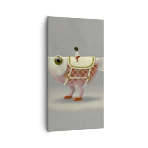 Lærredstryk - Billede på lærred - Rybonski rytter - 55x100 cm