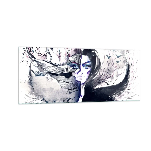 Billede på glas - Dæmonisk og smuk - 100x40 cm