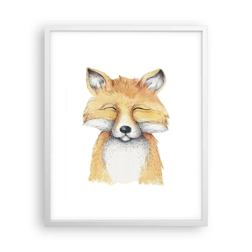 Plakat i hvid ramme - Rævehumor - 40x50 cm