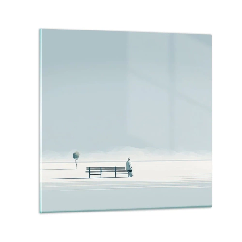 Billede på glas - Ja, jeg venter. - 70x70 cm