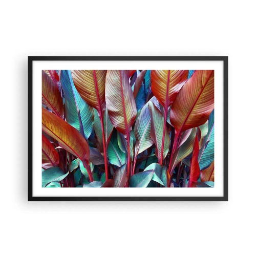 Plakat i sort ramme - Farverigt krat - 70x50 cm