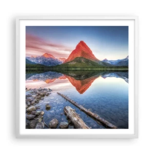 Plakat i hvid ramme - Varme og kulde - 60x60 cm