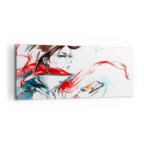 Lærredstryk - Billede på lærred - Noget spiller inden i mig - 100x40 cm