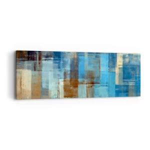 Lærredstryk - Billede på lærred - Gennem det blå slør - 90x30 cm