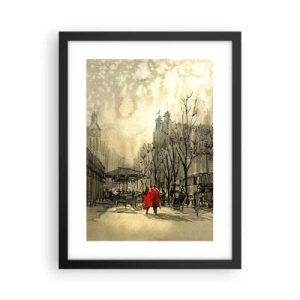 Plakat i sort ramme - En date i London-tågen  - 30x40 cm