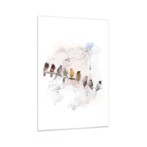 Billede på glas - Møde med vinger - 70x100 cm