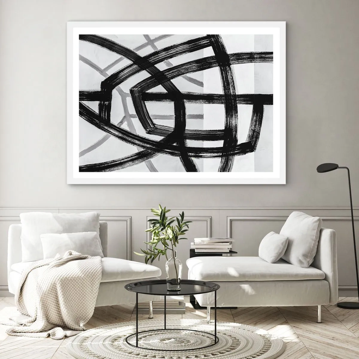 Plakat i hvid ramme - Opbygning af dybde - 70x50 cm