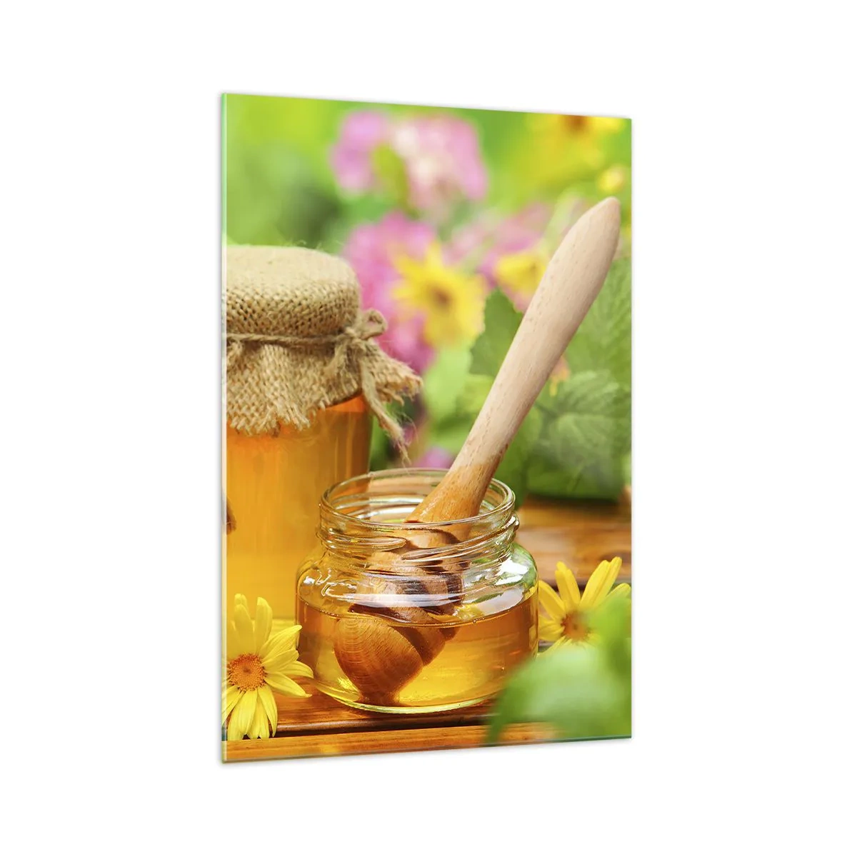 Billede på glas - Sød og blomsteragtig - 70x100 cm