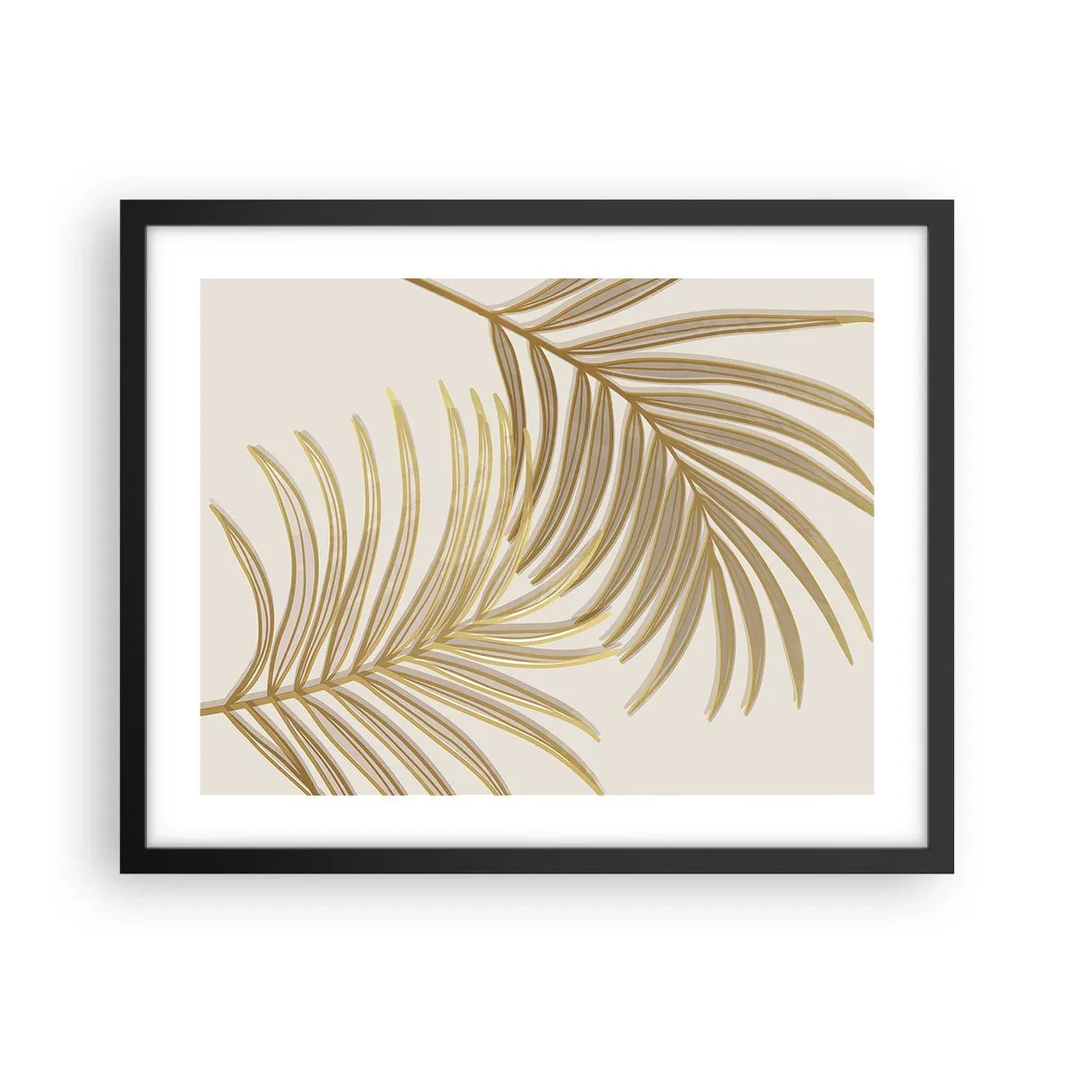 Plakat i sort ramme - Gylden palme! - 50x40 cm