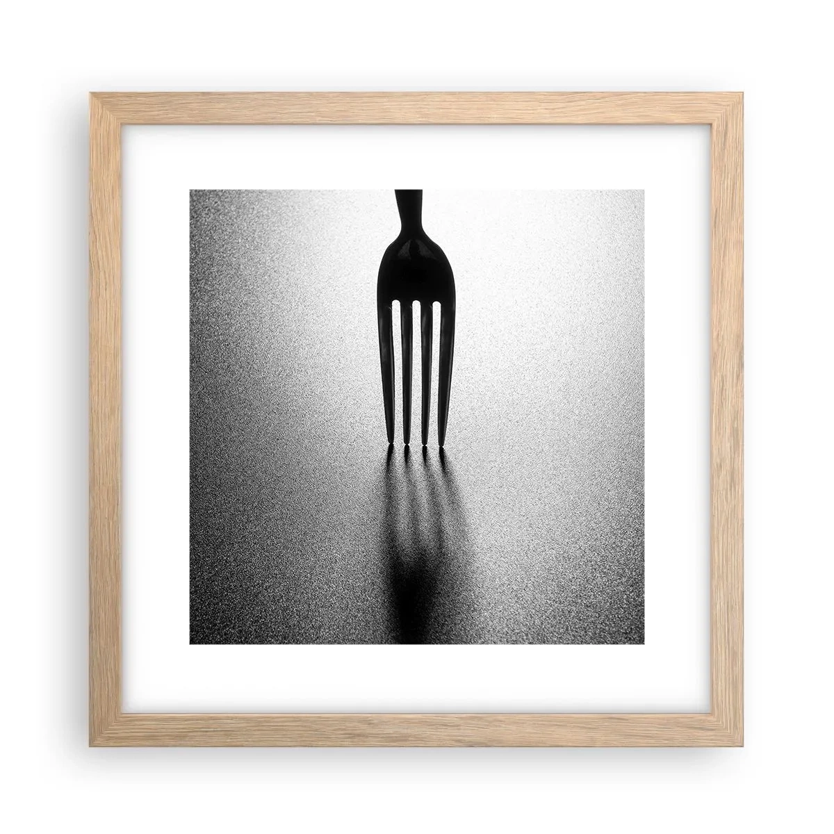 Plakat i ramme af lyst egetræ - Lys og skygge - 30x30 cm