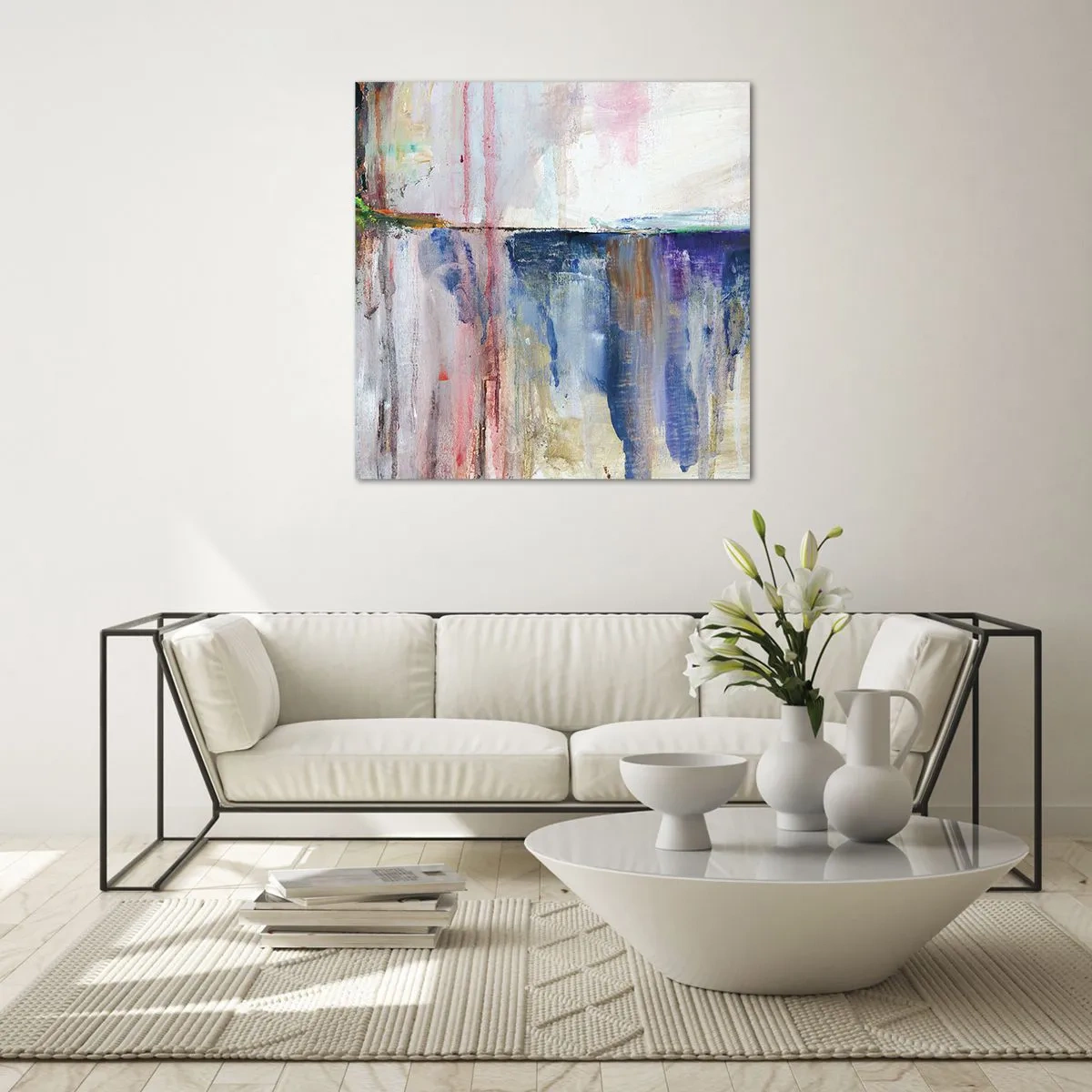 Billede på glas - Farverige indtryk og associationer - 50x50 cm