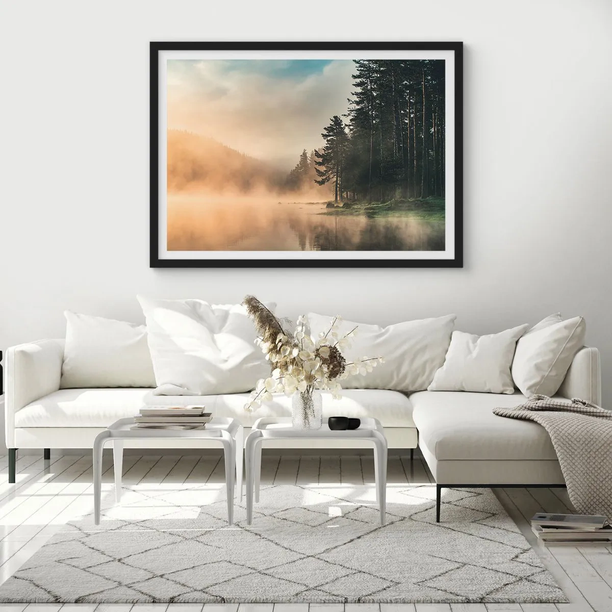 Plakat i sort ramme - En dags fødsel - 70x50 cm