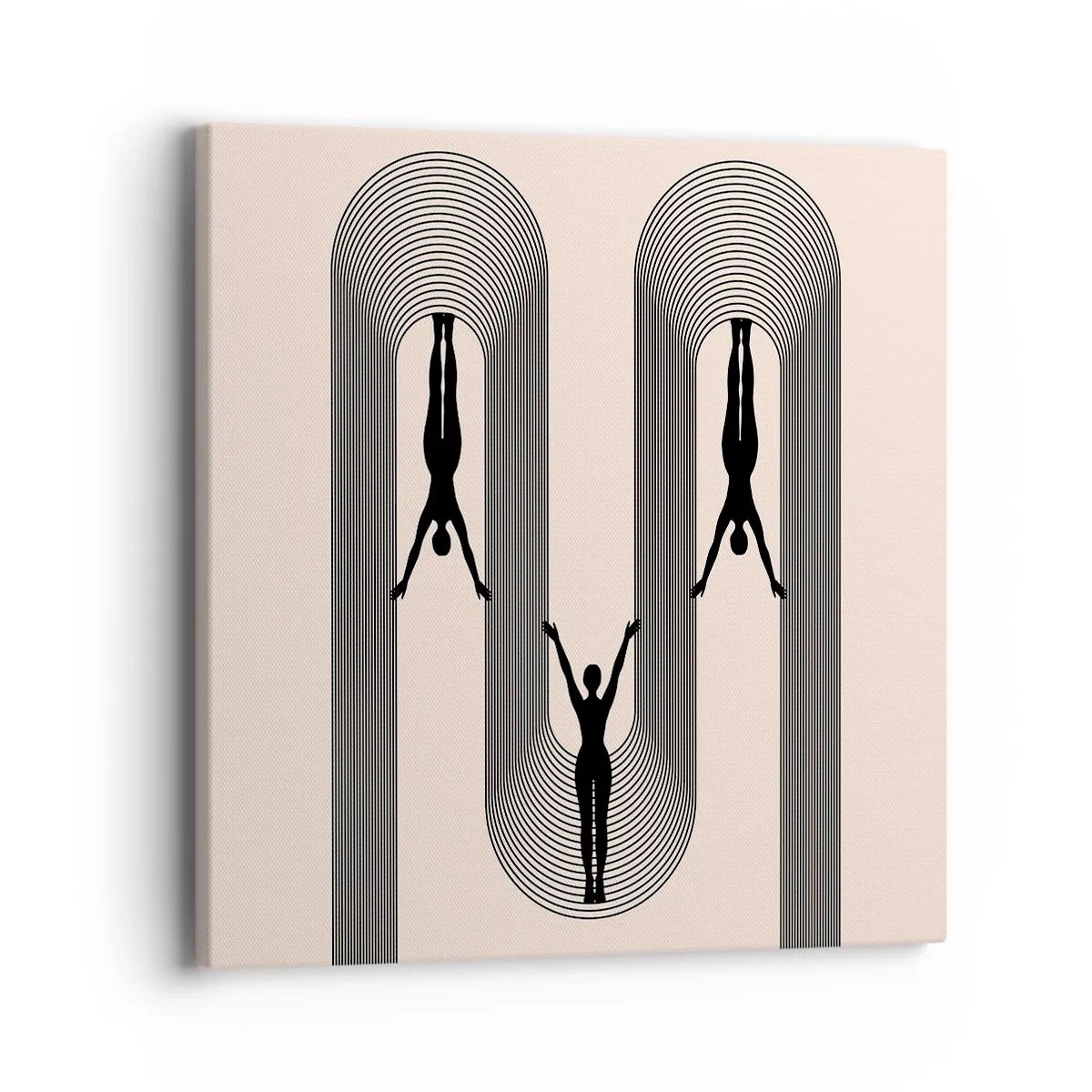 Lærredstryk - Billede på lærred - På hovedet nedad - 40x40 cm