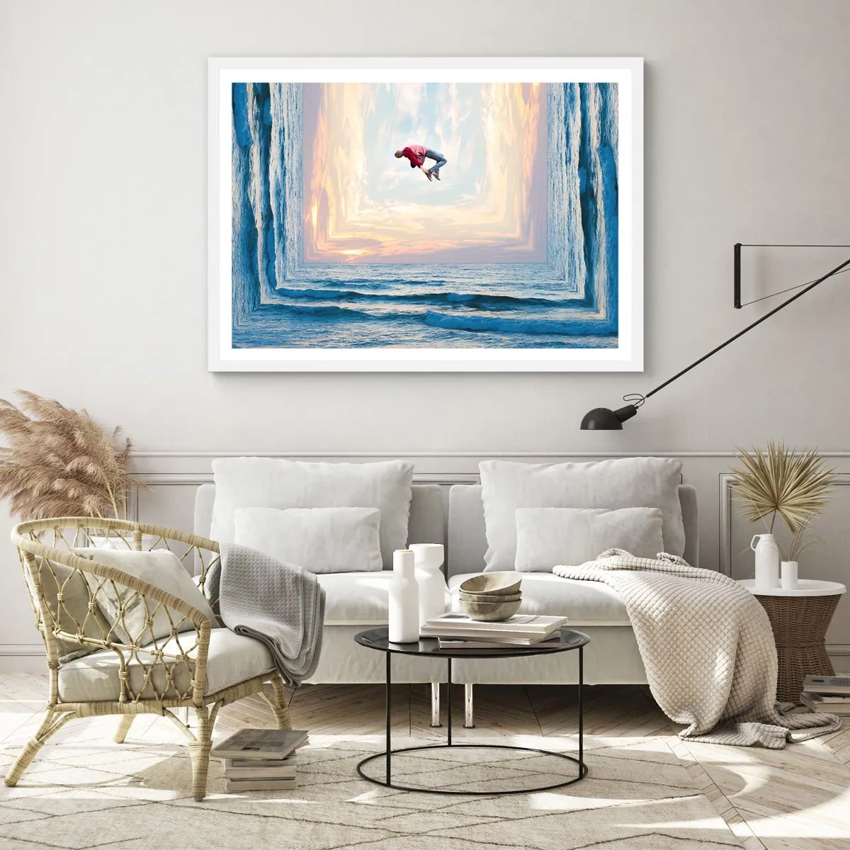 Plakat i hvid ramme - Til en anden dimension - 100x70 cm