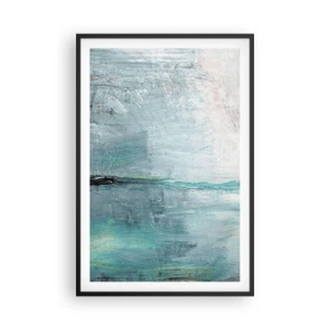 Plakat i sort ramme - Horisontalt med blå farve - 61x91 cm