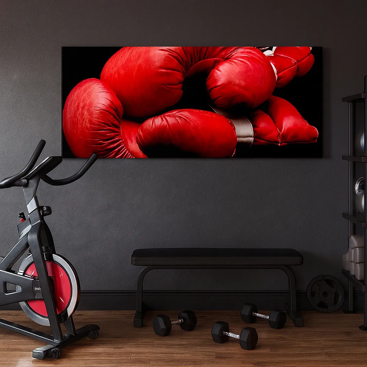 Lærredstryk - Billede på lærred - Kampens spænding bag os - 30x30 cm